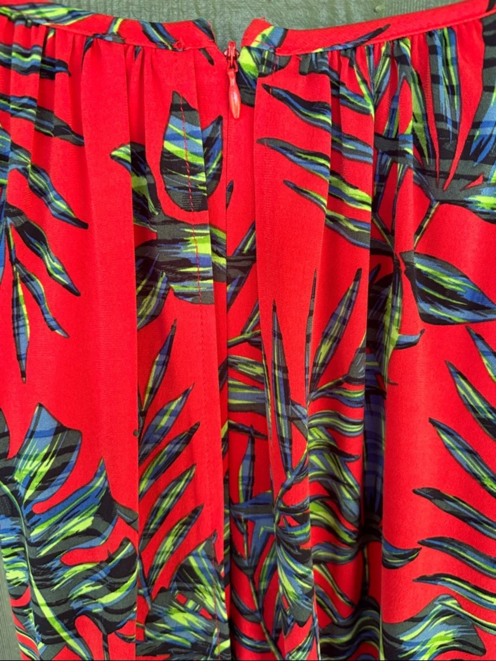 London times Red Tropical Print Halter Jumpsuit - Picture 7 of 10